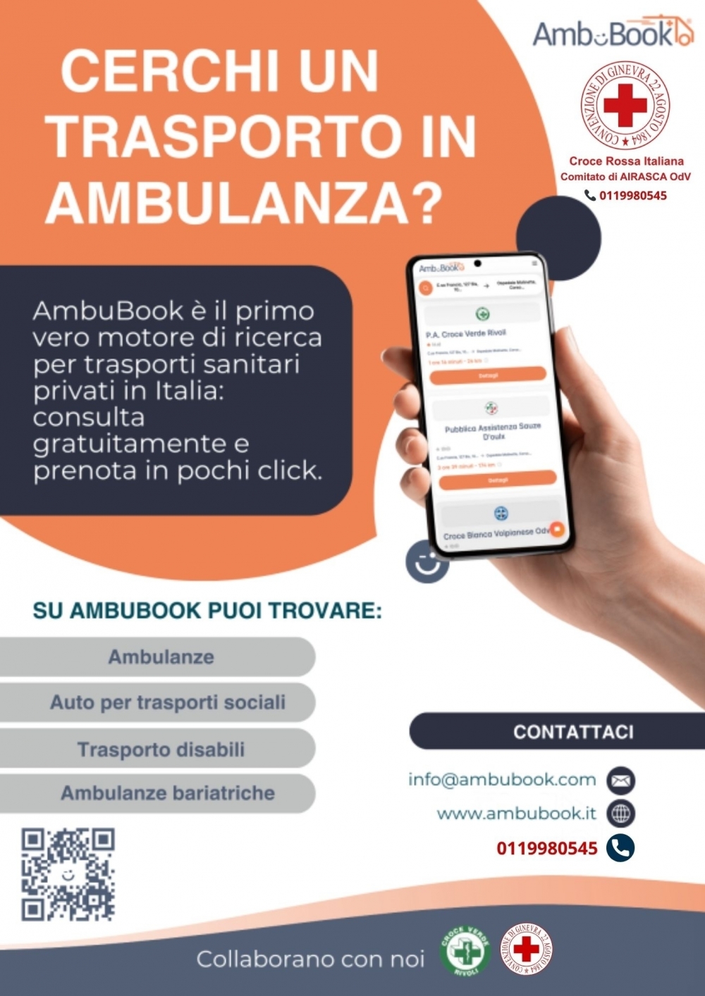 🚨 PRENOTA UN AMBULANZA TRAMITE AMBUBOOK 🚨 - CROCE ROSSA AIRASCA